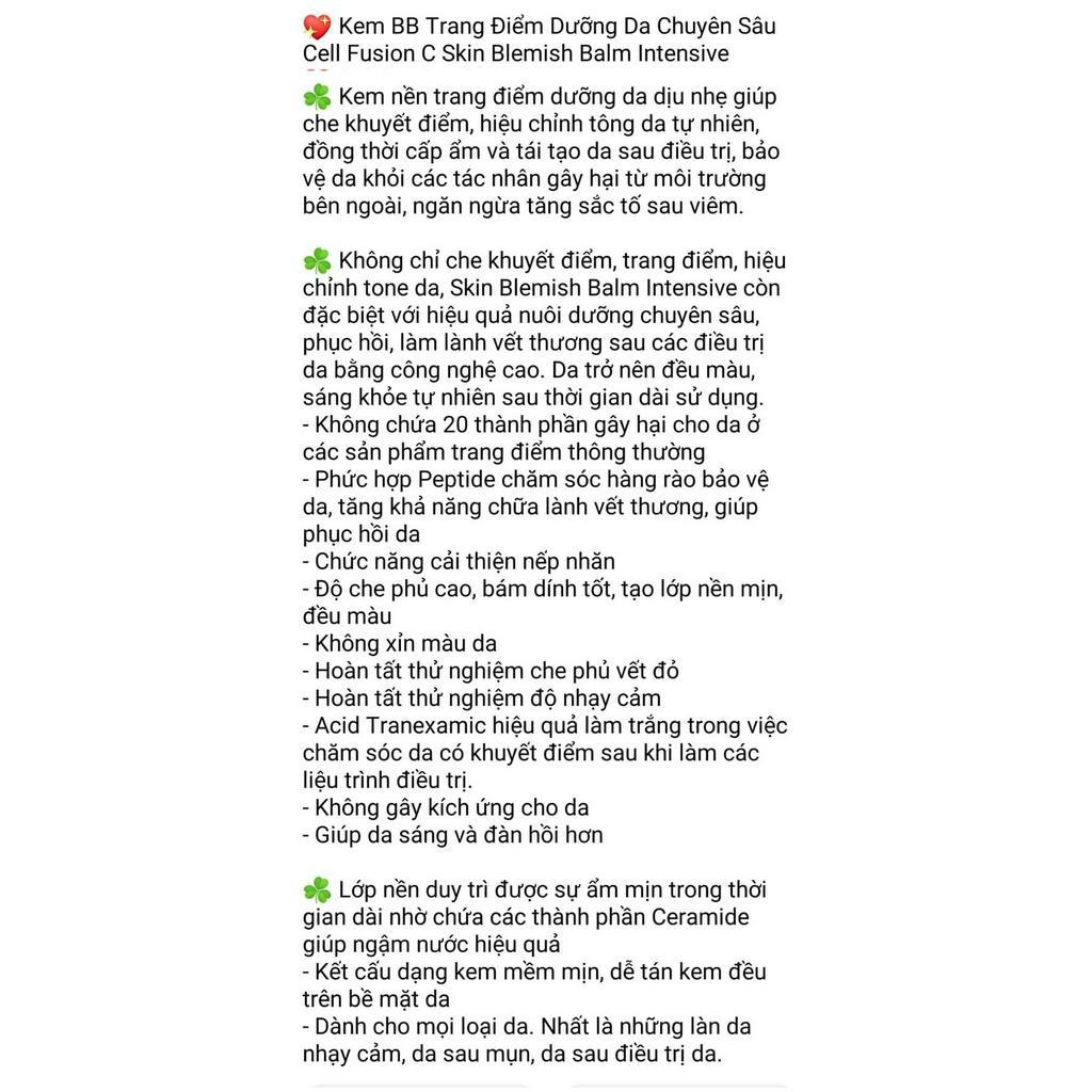 MINI SIZE - 20ml - Kem lót trang điểm Cell Fusion C Protection Skin Blemish Balm