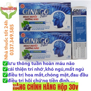 Ginkgo Plus - Hoạt Huyết Dưỡng Não - Hộp 30 viên