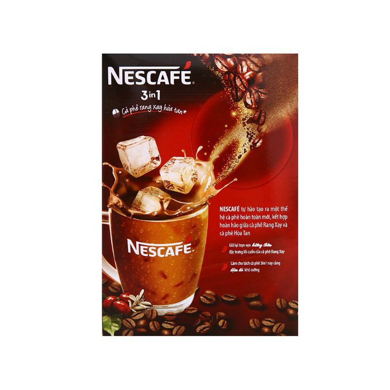 (Hộp 20 gói x 17gr) NESCAFE 3IN1 ĐẬM ĐÀ HÀI HÒA ( NET ĐỎ)