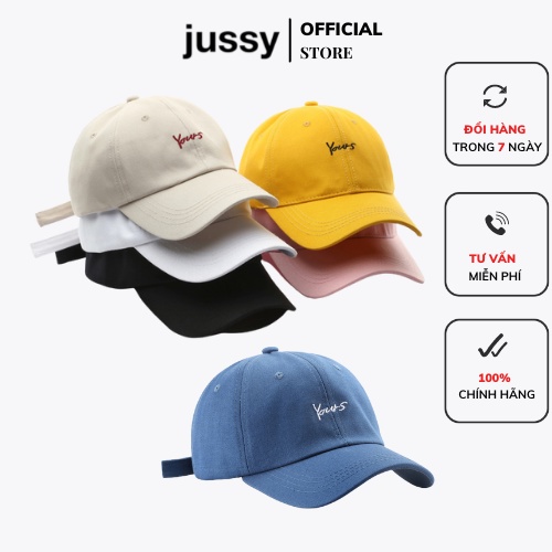 Mũ Lưỡi Trai Nam Nữ Jussy Fashion Nón Kết YOURS Phong Cách Nón Lưỡi Trai Form Mềm Chất Vải Cotton Thoáng Mát Nhiều Màu