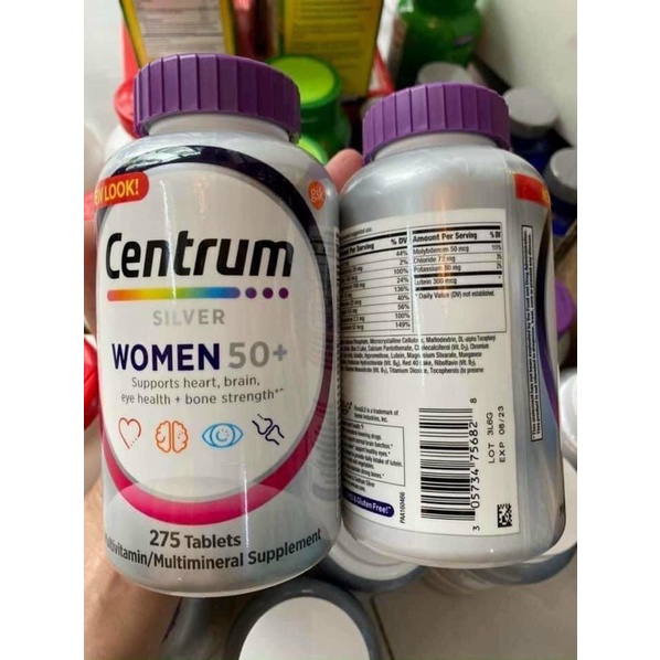 [Hàng Mỹ Bao Check] Centrum Silver 50+ Nam Nữ bổ sung vitamin & khoáng chất