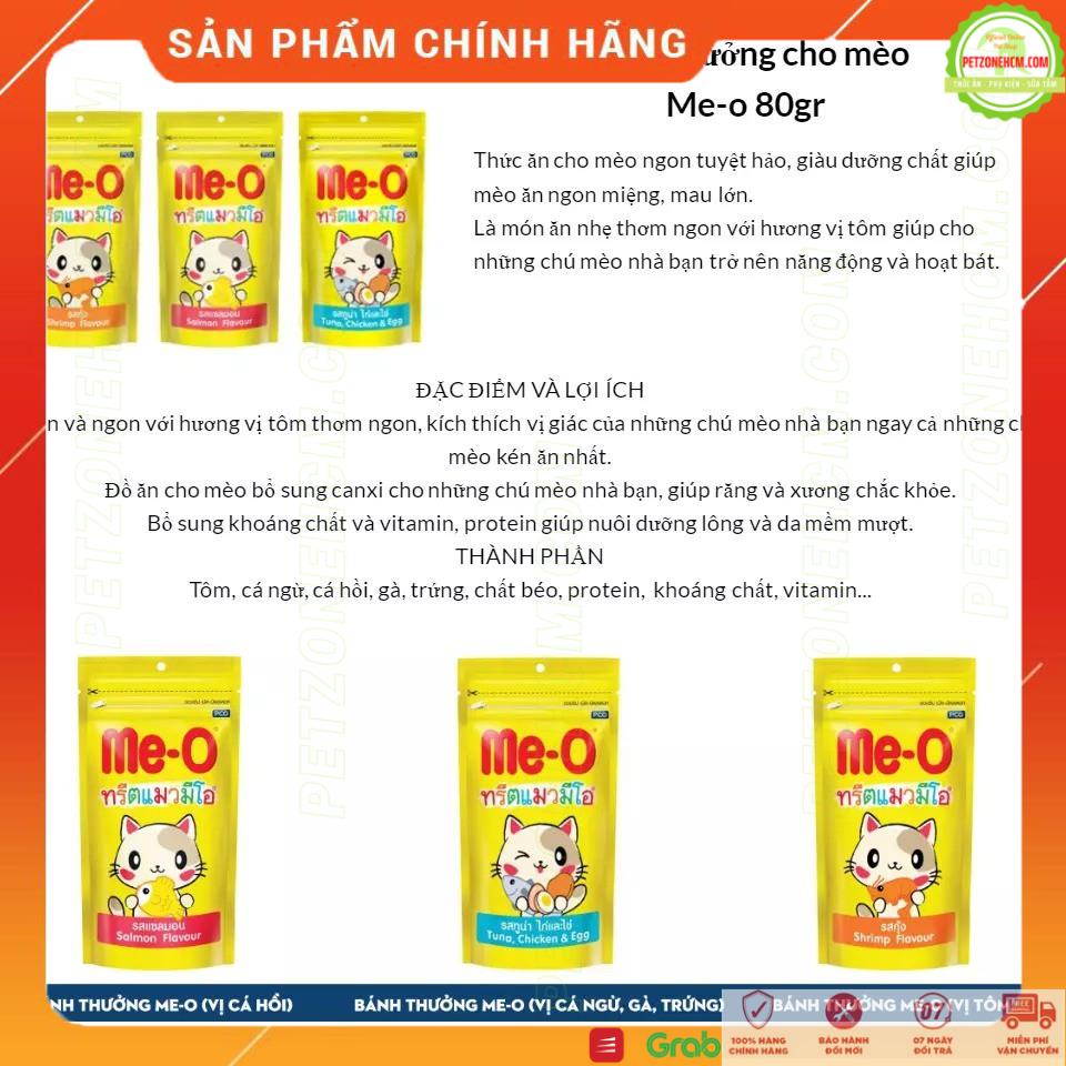 50g Snack bánh thưởng Me-O ️ FREESHIP ️ gói MeO 50gr vị cá hồi,vị tôm, cá ngừ gà và trứng cho mèo