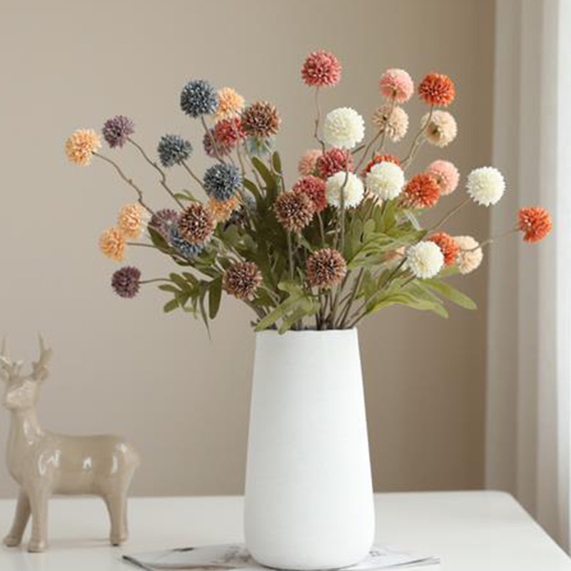 【Flower room gir】Hoa giả-Quả bóng hoa cúc nhân tạo 52cm-Trang trí nhà cửa-Trang trí bình hoa-Trang trí đám cưới