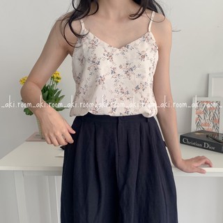 Áo hai dây hoa voan lụa chất mát