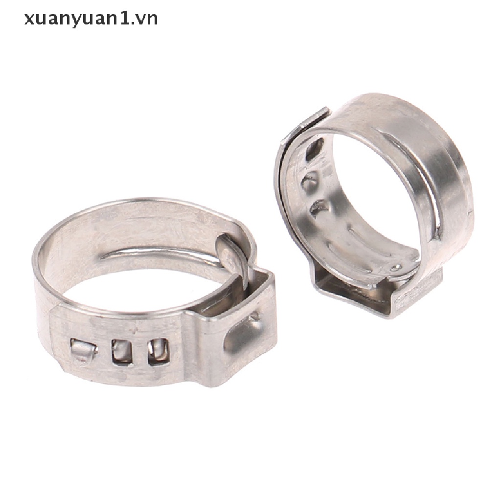 Set 10 Vòng Kẹp Ống Đơn Bằng Thép Không Gỉ 304 Tháo Gỡ Nhanh Tiện Dụng