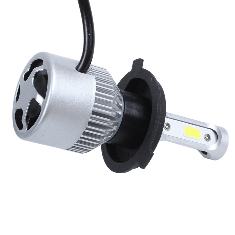 Bóng ĐèN Pha Xe Hơi MàU TrắNg 6000K, led TrắNg 2X S2 H4 72W 8000LM