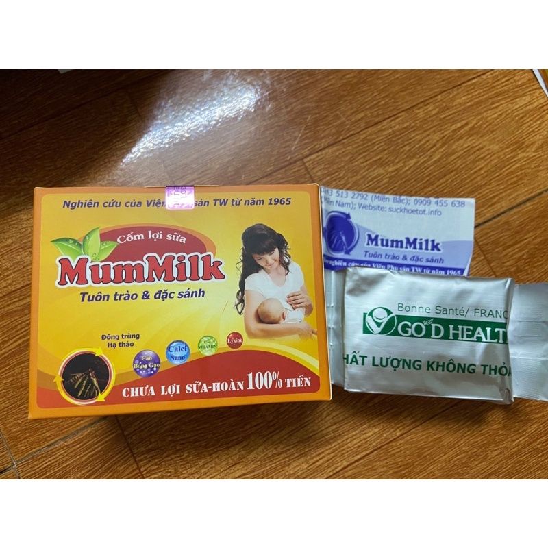 combo 2 Cốm lợi sữa sau sinh, cốm lợi sữa mummilk đông trùng hạ thảo, hộp 20 gói, giúp tăng lượng sữa ở mẹ sau sinh