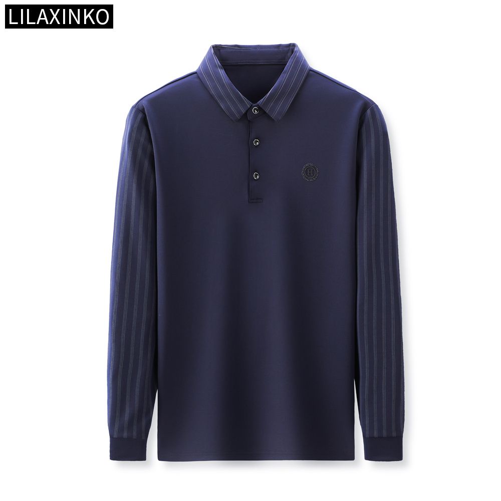 Áo Thun Polo Tay Dài Kẻ Sọc 3 Màu Thời Trang Dành Cho Nam