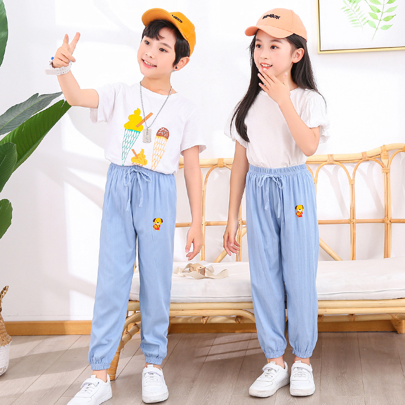 Quần Jeans Dài Lưng Thun Thời Trang Cho Bé