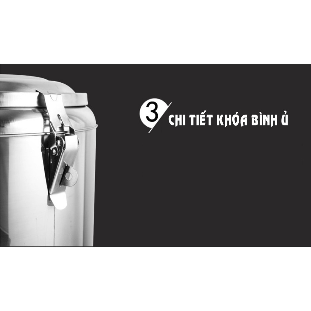 Bình ủ nước inox 20L(dung tích 14L)