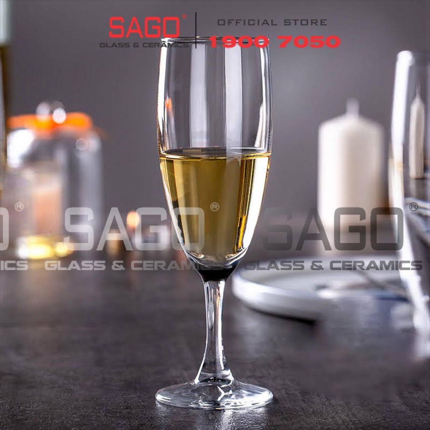 Hộp 06 Ly Thủy tinh Uống Rượu Champagne 170ml | DELI.FJ5104