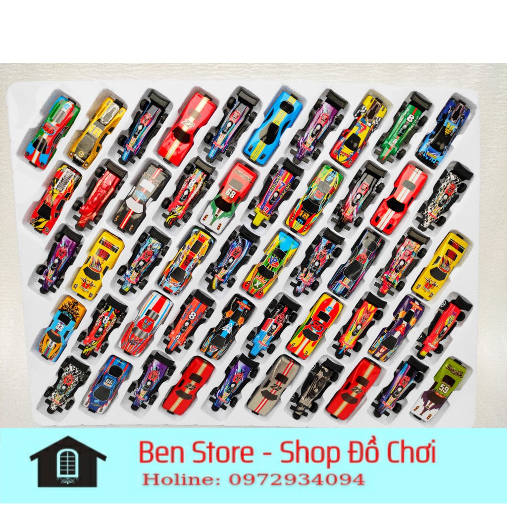 [Mã 11LSSALE giảm 100% đơn 50k] Set 50 mô hình ô tô bằng sắt màu sắc sinh động cho bé
