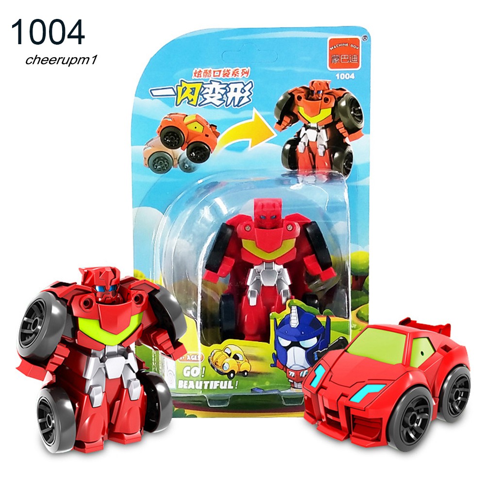 Đồ chơi mô hình xe biến hình thành robot nhỏ gọn dễ thương cho bé