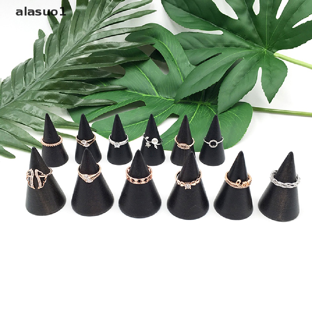 1 Giá Đỡ Nhẫn Hình Nón Bằng Gỗ Tiện Dụng