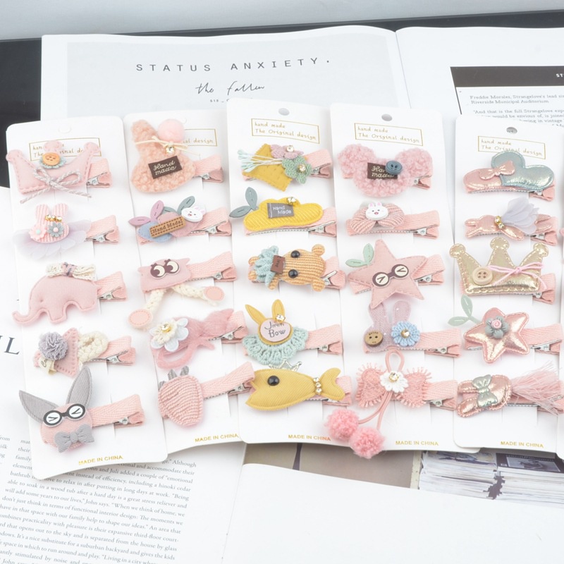 Set 5 cặp tóc kẹp tóc bé gái dễ thương kiểu dáng Hàn Quốc