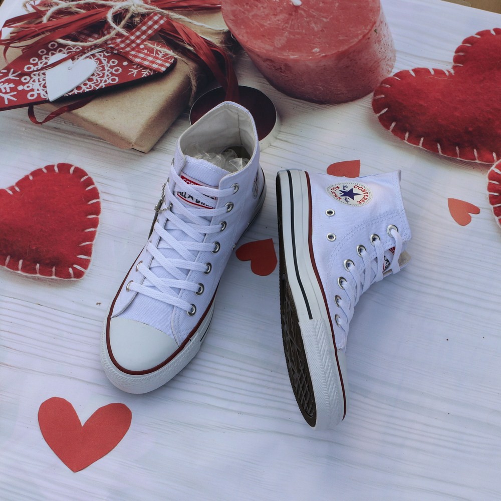 Giày AllStar Classic Màu Trắng Cổ Cao Nam