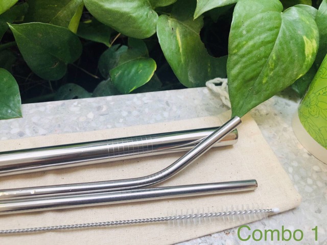 COMBO ỐNG HÚT INOX VÀ CỌ RỬA CAO CẤP (đủ loại tự chọn)