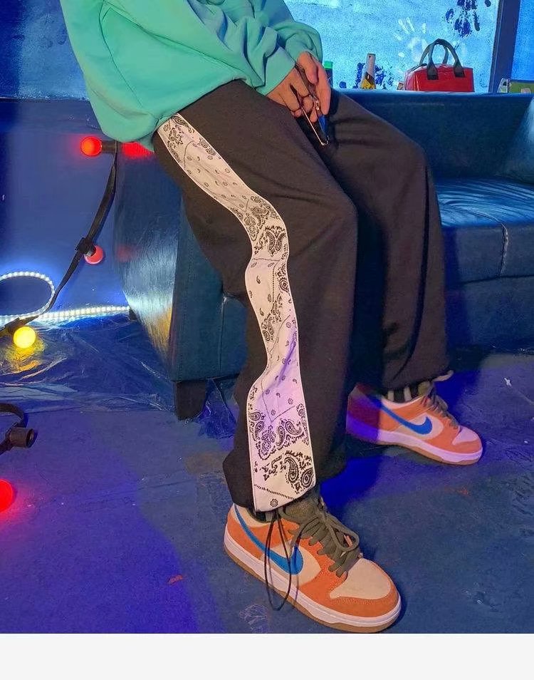 Quần Dài Hip Hop Phản Quang Phong Cách Hàn Quốc M-5XL Cho Nam