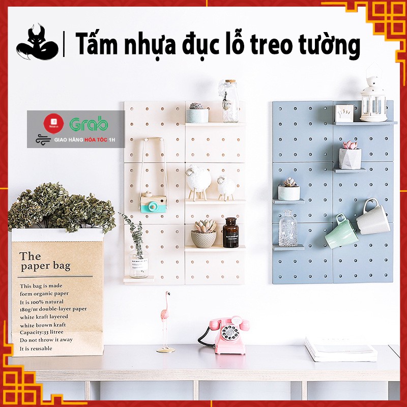 Tấm Nhựa Treo Tường Đa Năng JIASHI - Giá Dán Tường Để Đồ Trang Trí Nhà Cửa