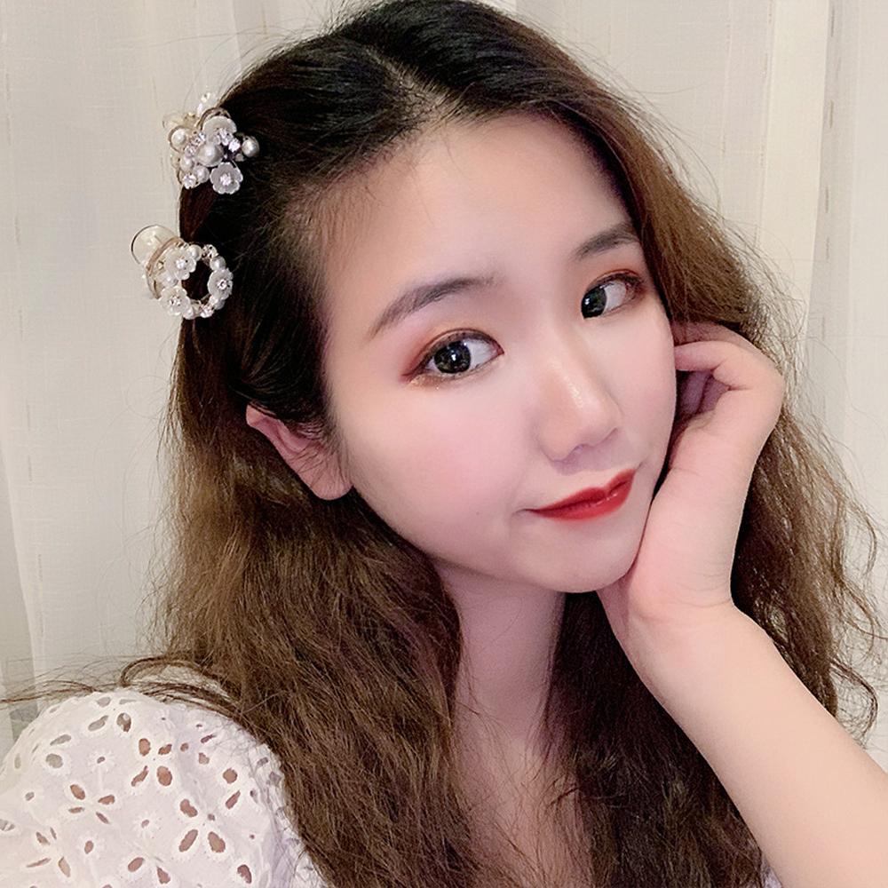 Kẹp Tóc Móng Vuốt Trong Suốt Đính Hoa Thời Trang Cho Nữ
