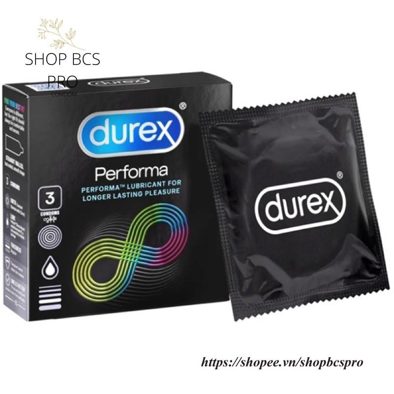 Bao cao su durex performa kéo dài cuộc yêu chống xuất tinh sớm hộp 12c