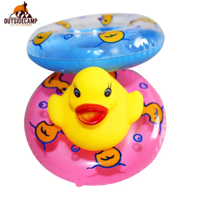 Bộ 2 Phao Bơi Tròn Bằng Nhựa Mini Màu Hồng Và Xanh Dương Dành Cho Bé