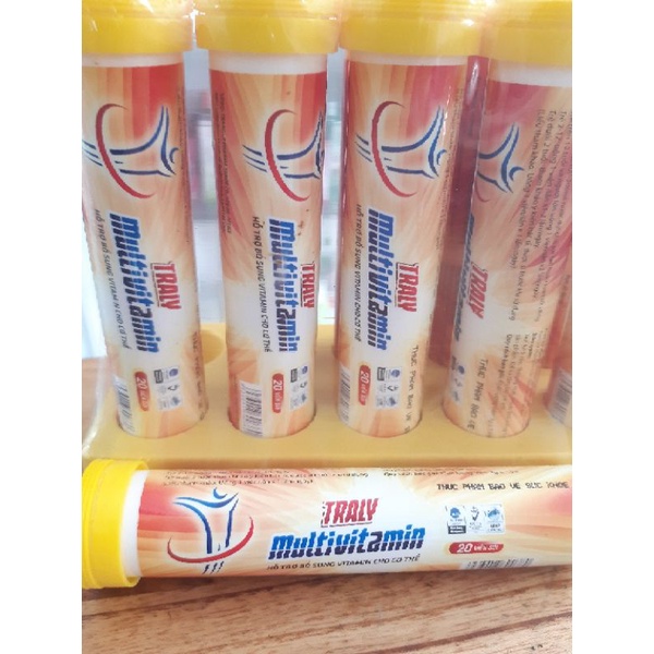 [Mã PET50K giảm Giảm 10% - Tối đa 50K đơn từ 250K] ✅ VIÊN SỦI MULVITAMIN TRALY HỘP 20 VIÊN
