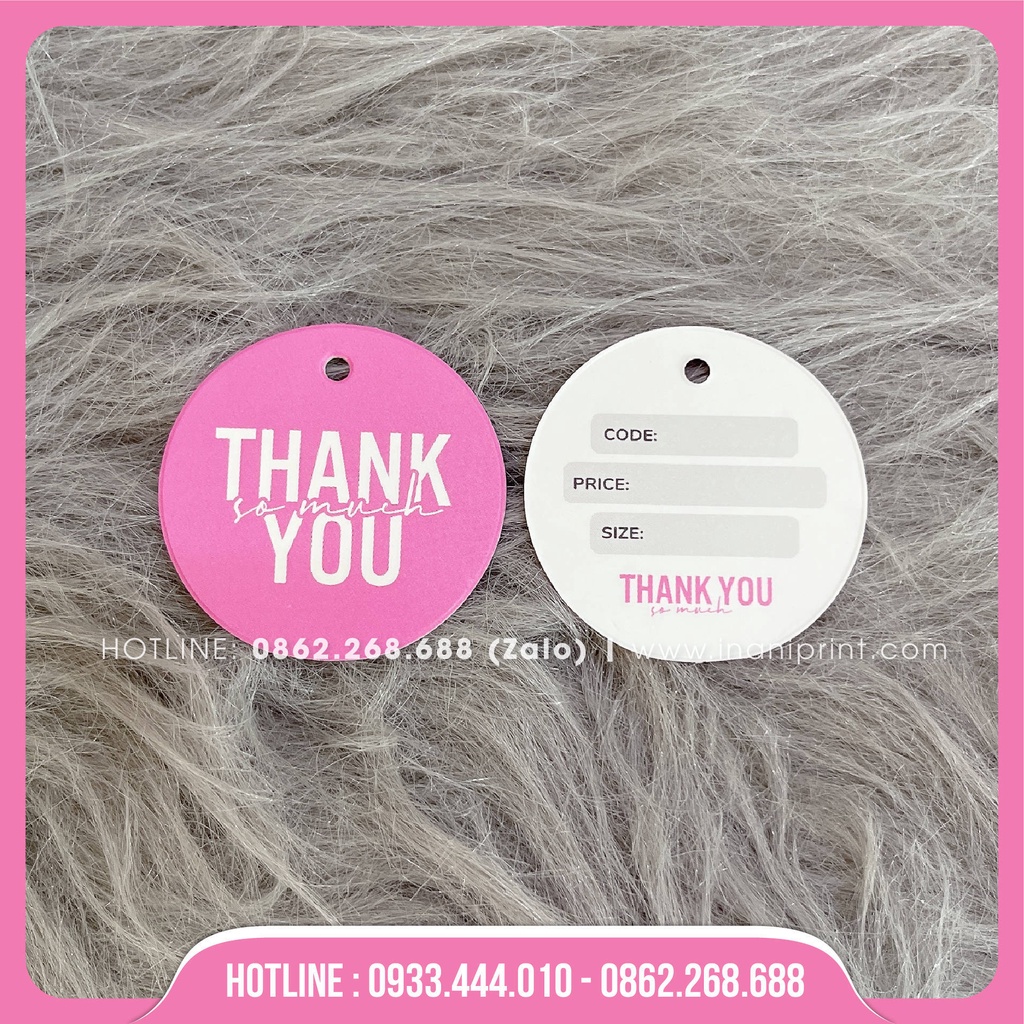 Tag Treo Sản Phẩm, Tag Treo Quần Áo - Kích Thước Nhỏ 4cm Tròn - Có Lỗ Sẳn - MS : 069