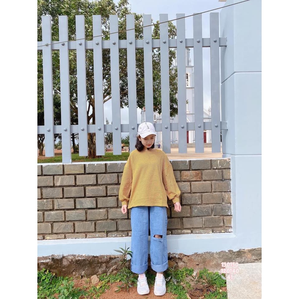 💥RẺ VÔ ĐỊCH💥 Quần Jeans Ống Rộng Rách Ô Gối