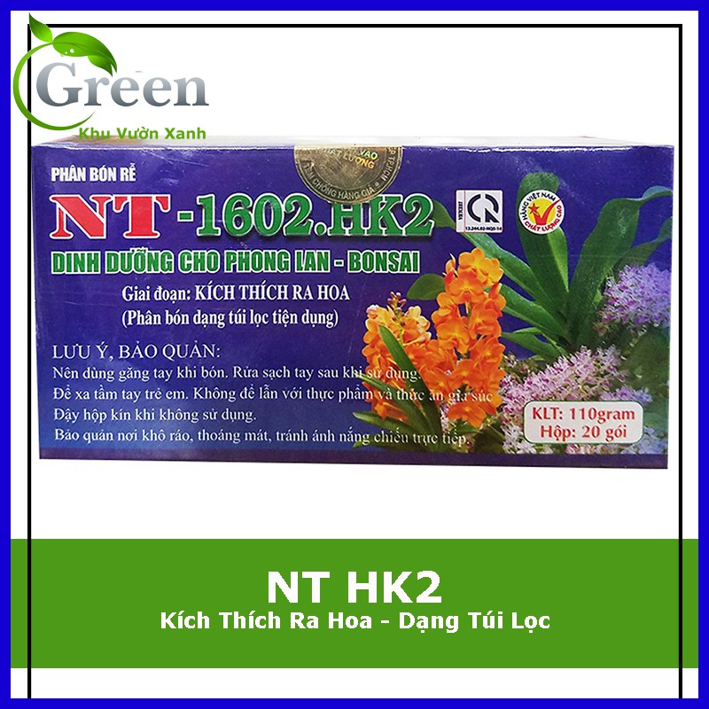 Phân bón chậm tan cao cấp HPV 1602.HK2 kích thích ra hoa cho Phong lan, cây cảnh