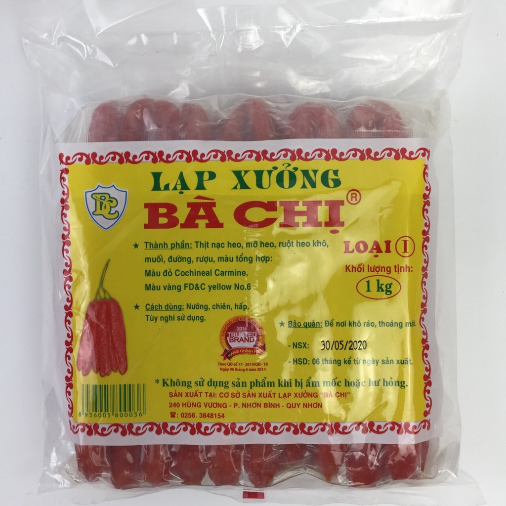 500g lạp xưởng Bà Chị loại 1 hút chân không