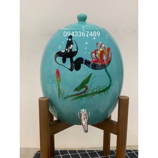 Bình nước sứ Bát Tràng 8 lít, 10 lít