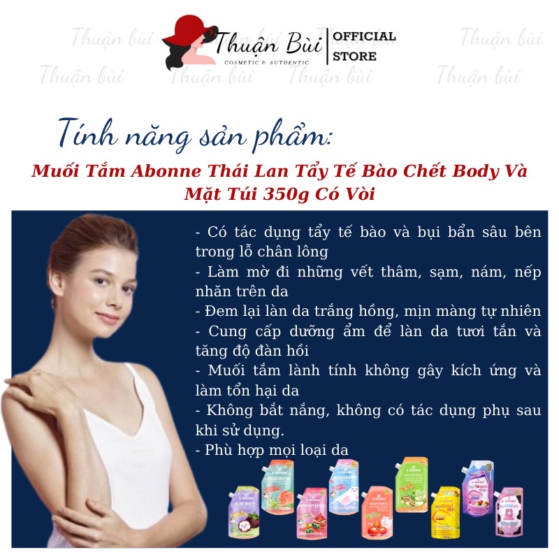 Muối Tắm Sữa Bò Tẩy Tế Bào Chết A Bonne Spa Milk Salt Thái Lan Toàn Thân Túi 350gr Có Vòi