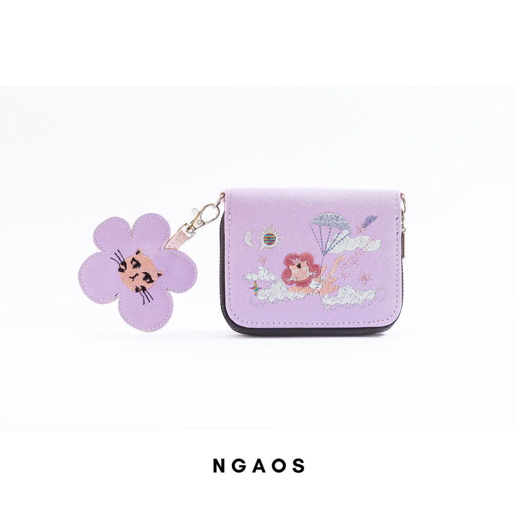 Ví da nữ Ngaos Hoho Tiger - Lilac