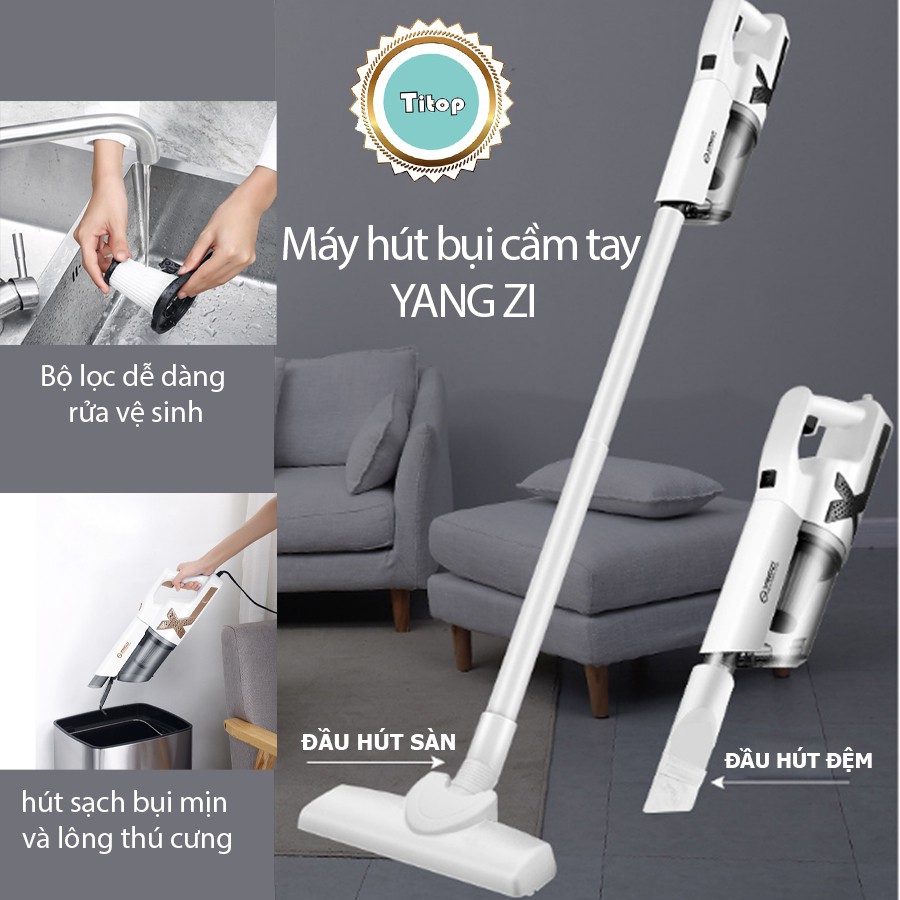 Đời Mới Nhất] Máy hút bụi cầm tay Yangzi có 3 đầu hút, vô cùng tiện lợi và lực hút cực khỏe