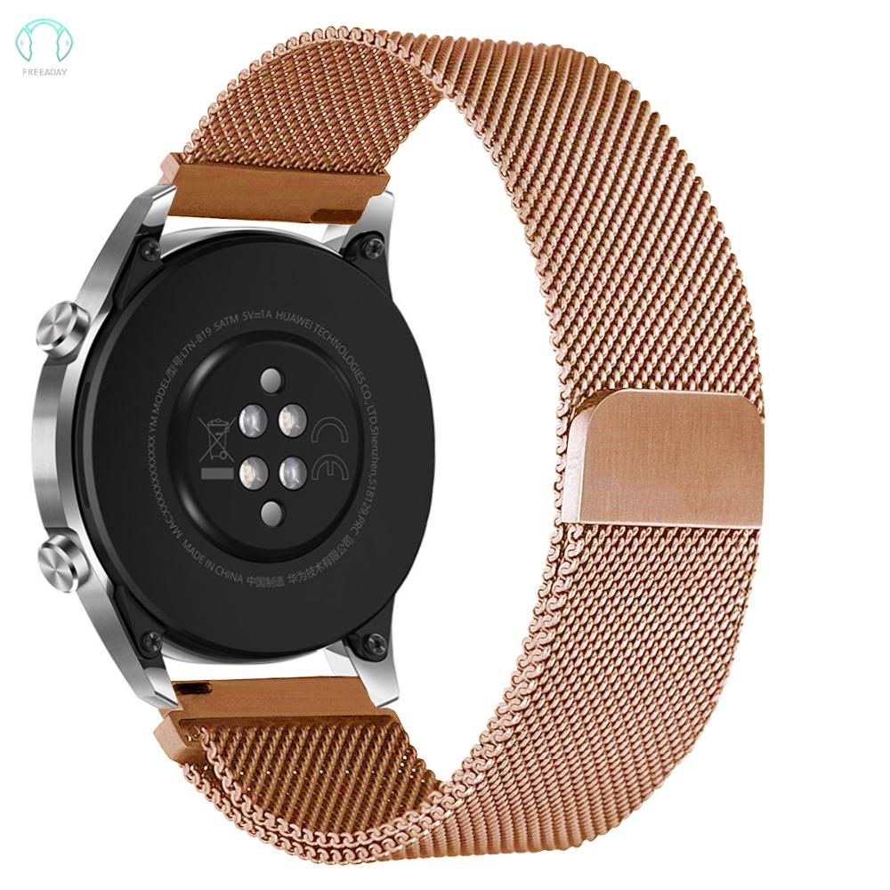 22mm Watchband Stainless Steel Mesh Watch Band Strap Wristband Replacement Compatible with HUAWEI WATCH GT 2 46mm / HONOR