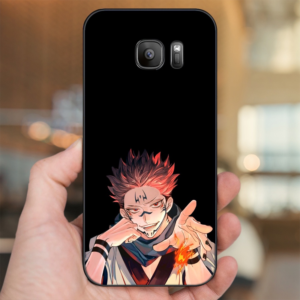 Ốp lưng Samsung S6, S6 Edge, S6 Edge Plus, S7, S7 Edge viền đen in hình Yuji Jujutsu Kaisen