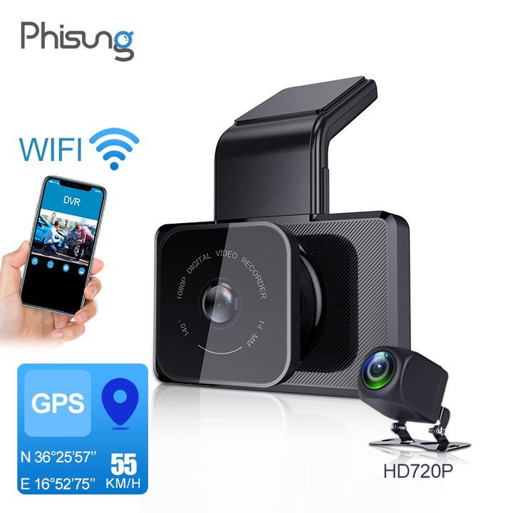 Camera Hành Trình Ô Tô Thương Hiệu Phisung K10 Tích Camera Trước Sau Bảo Hành 12 Tháng | BigBuy360 - bigbuy360.vn