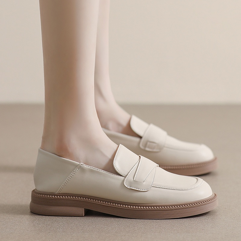 Giày Da Đế Dày Mềm Mại Thoải Mái Phong Cách Anh Quốc Cổ Điển size 34-42 Cho Nữ