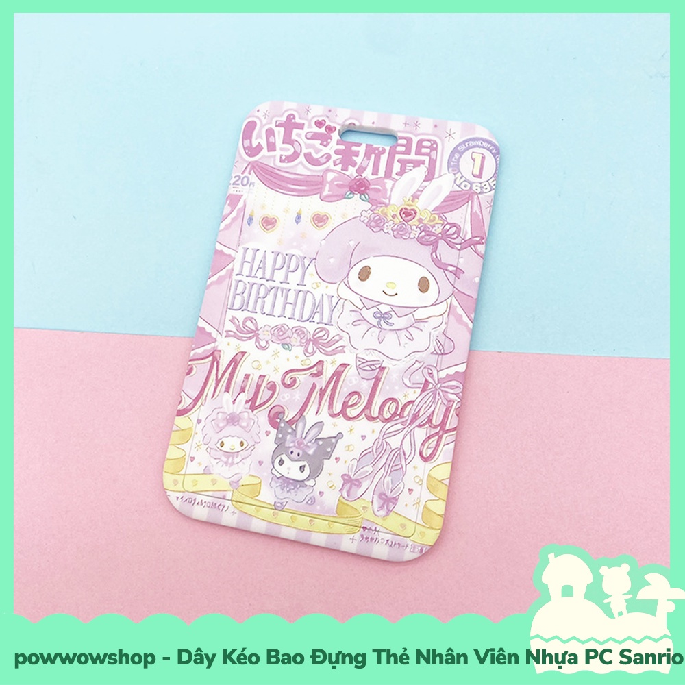 Dây Kéo Bao Đựng Thẻ Nhân Viên Nhựa PC Mẫu Nhân Vật Hoạt Hình Sanrio Family Festival Days