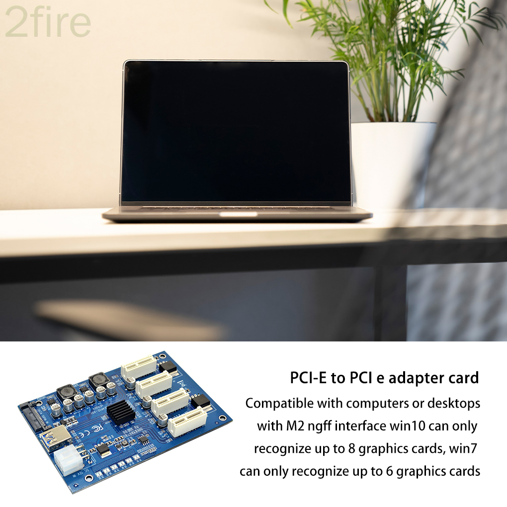 Card Mở Rộng Khe Cắm Pci-E 1 Sang 4 Cổng Ngff Pci-E