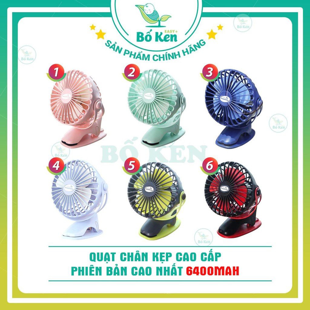 Shop Bố Ken Quạt Tích Điện Mini Chân Kẹp YOOBAO &amp; HONPER &amp; TOBE Cao Cấp [Phiên Bản cực cao 6.400 và 10.000 Mah]