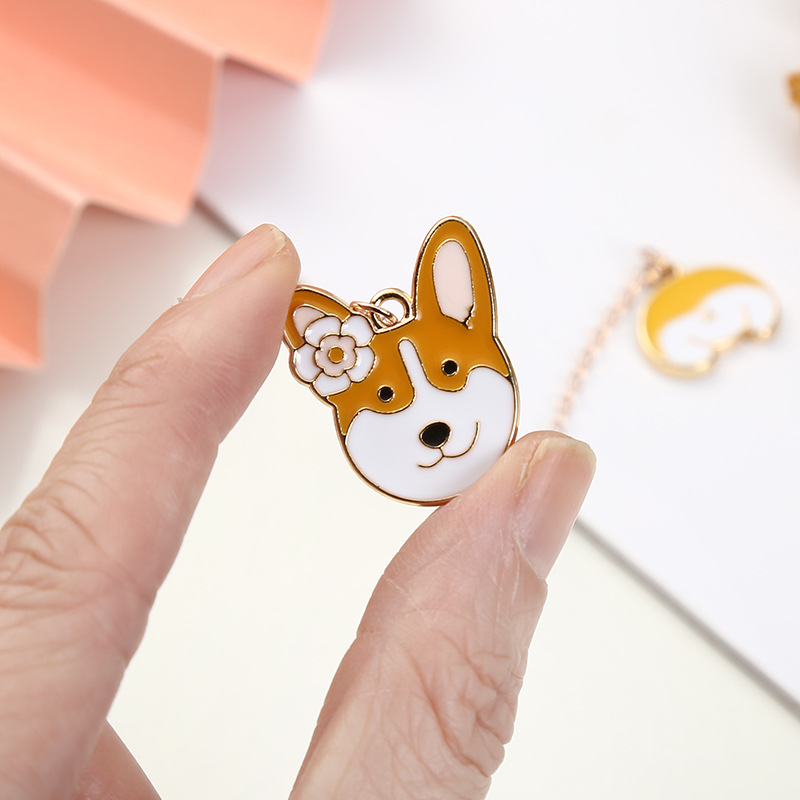 Phụ kiện đánh dấu trang họa tiết cún corgi hoạt hình sáng tạo làm quà tặng cho học sinh