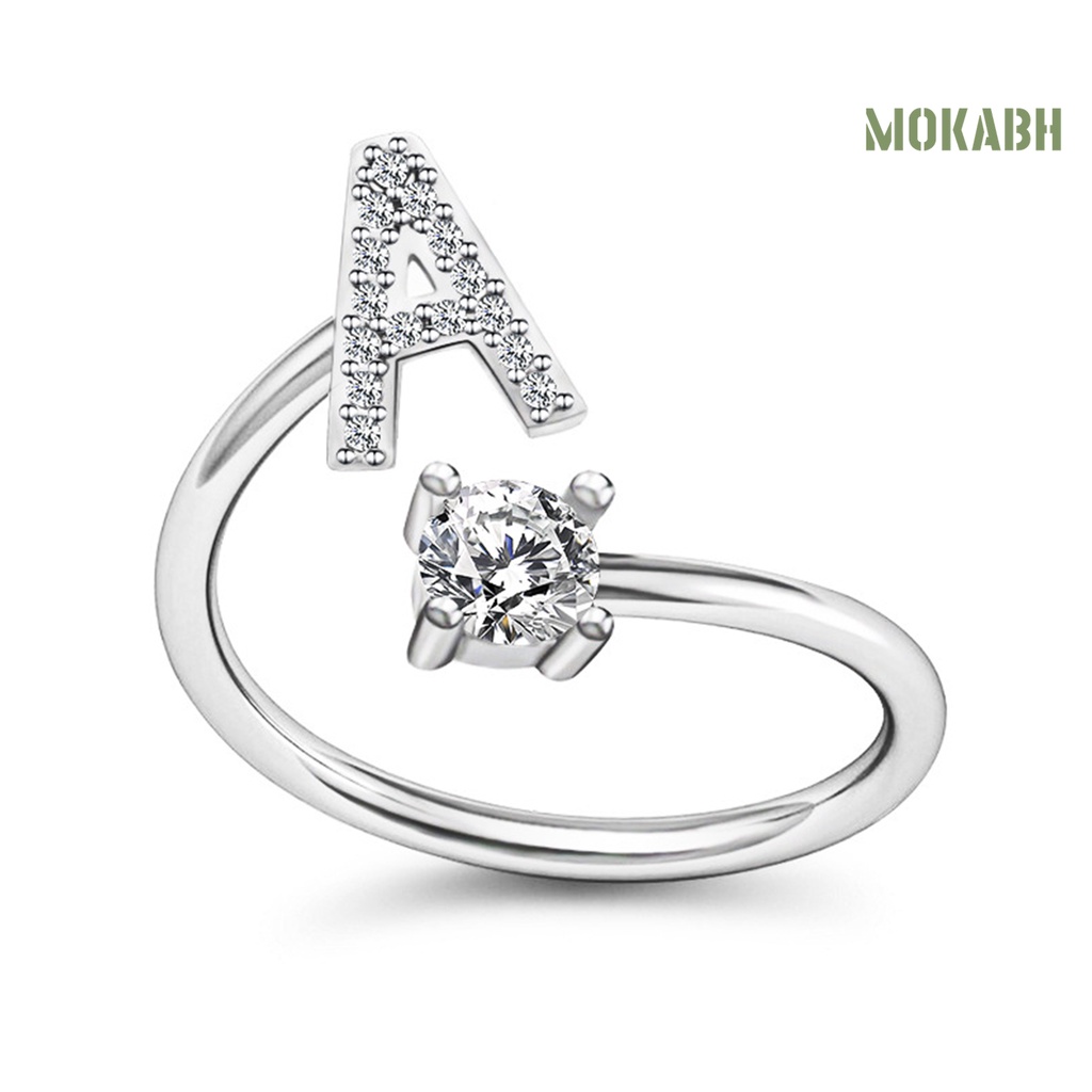Nhẫn Cưới Mở Hình Chữ Cái A Đến Z Có Thể Điều Chỉnh Kích Cỡ