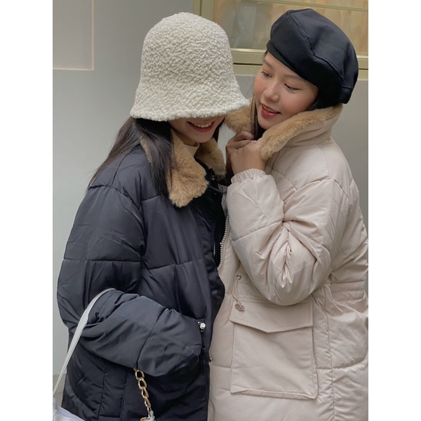 áo khoác phao cổ bẻ túi hộp JB184 LOLLIE STUDIO