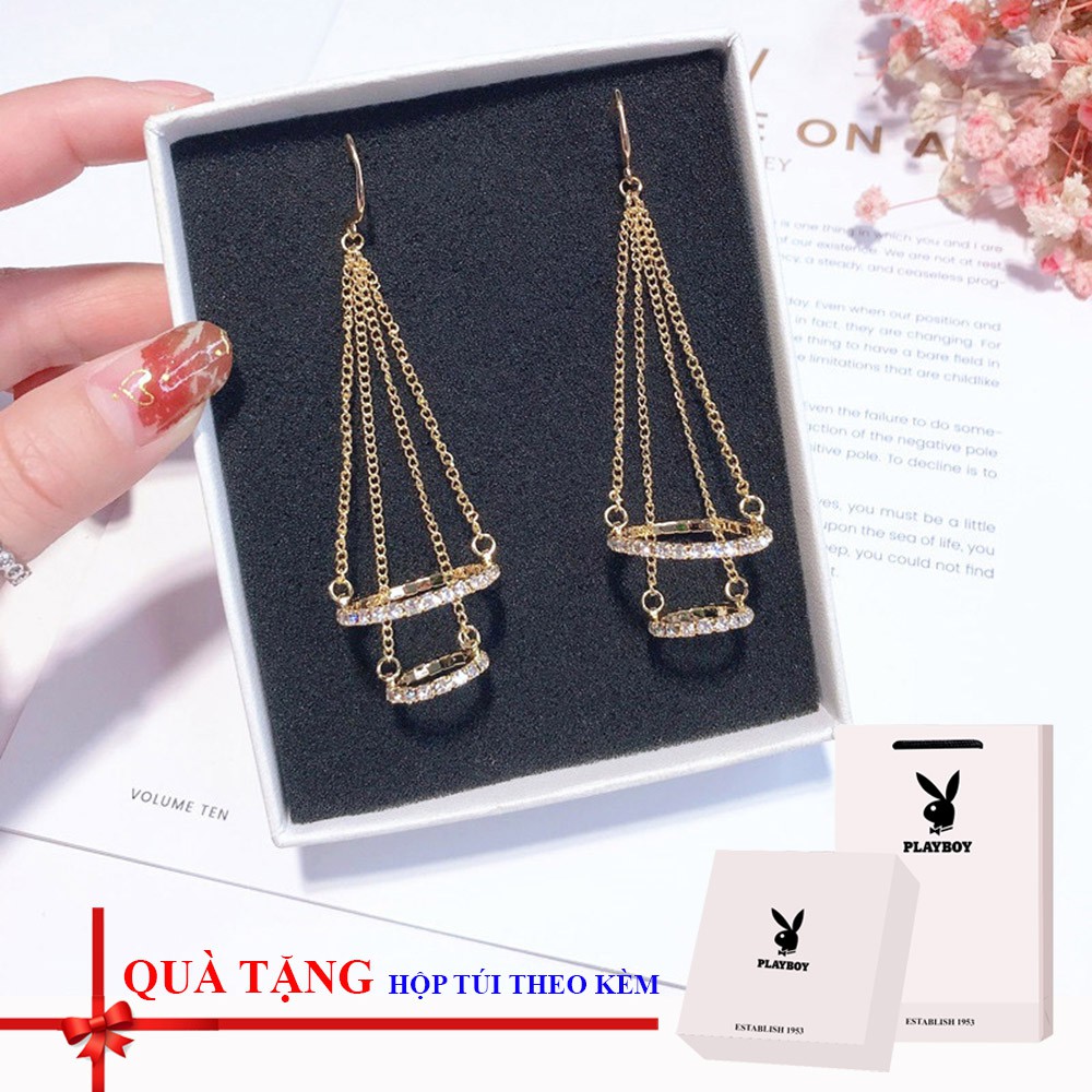 Bông tai / khuyên tai thời trang có hộp túi tặng kèm