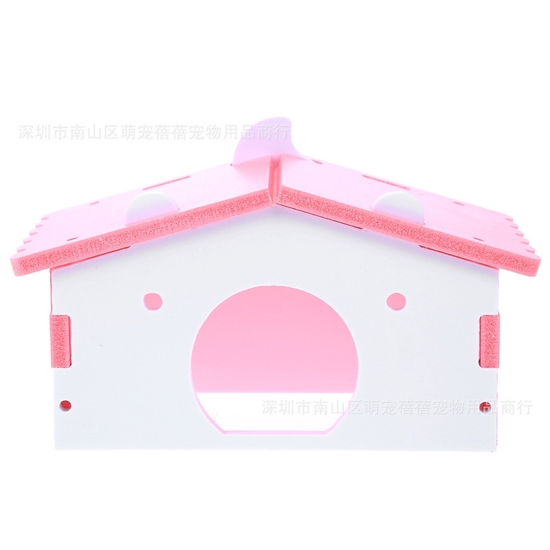 Nhà ngủ gấu mái ngói cho hamster. Nhà ngủ gỗ ép cho hamster