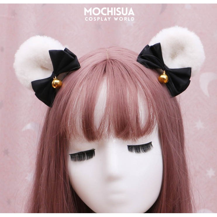 [CÓ SẴN] Tai Gấu Gắn Nơ Dạng Kẹp Dễ Thương Lolita Kawaii