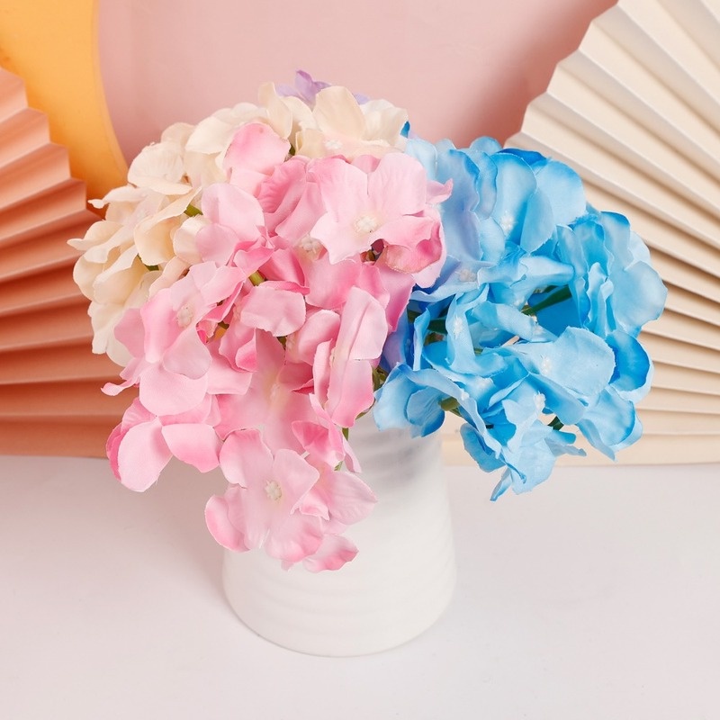 Bó Hoa Cẩm Tú Cầu Giả Bằng Lụa Nhiều Màu Lãng Mạn Dùng Trang Trí Nhà Cửa/Sân Vườn/Tiệc Tùng