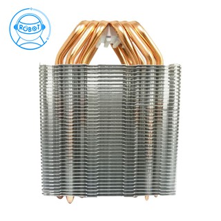 6 heat pipe cooler no fan cpu heatsink fanless for intel 775